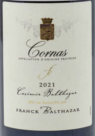 Franck Balthazar Cornas Cuvee Casimir 2021